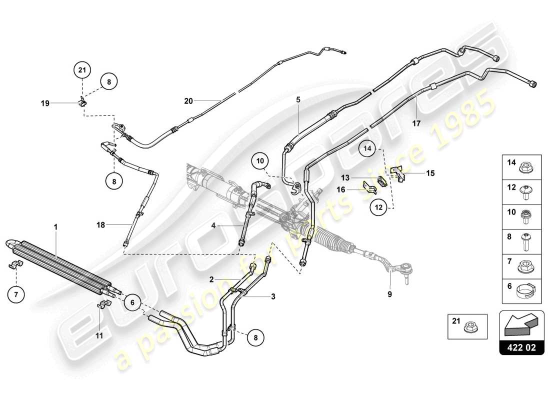 lamborghini lp720-4 coupe 50 (2014) schema delle parti servosterzo