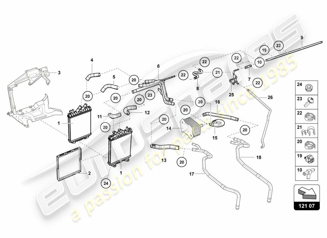 diagramma della parte contenente il codice parte 470121473