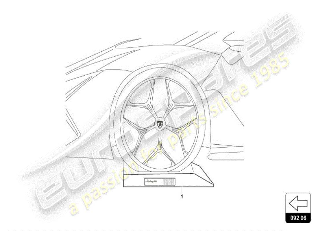 un diagramma delle parti dal catalogo delle parti lamborghini huracan performante spyder (accessories)