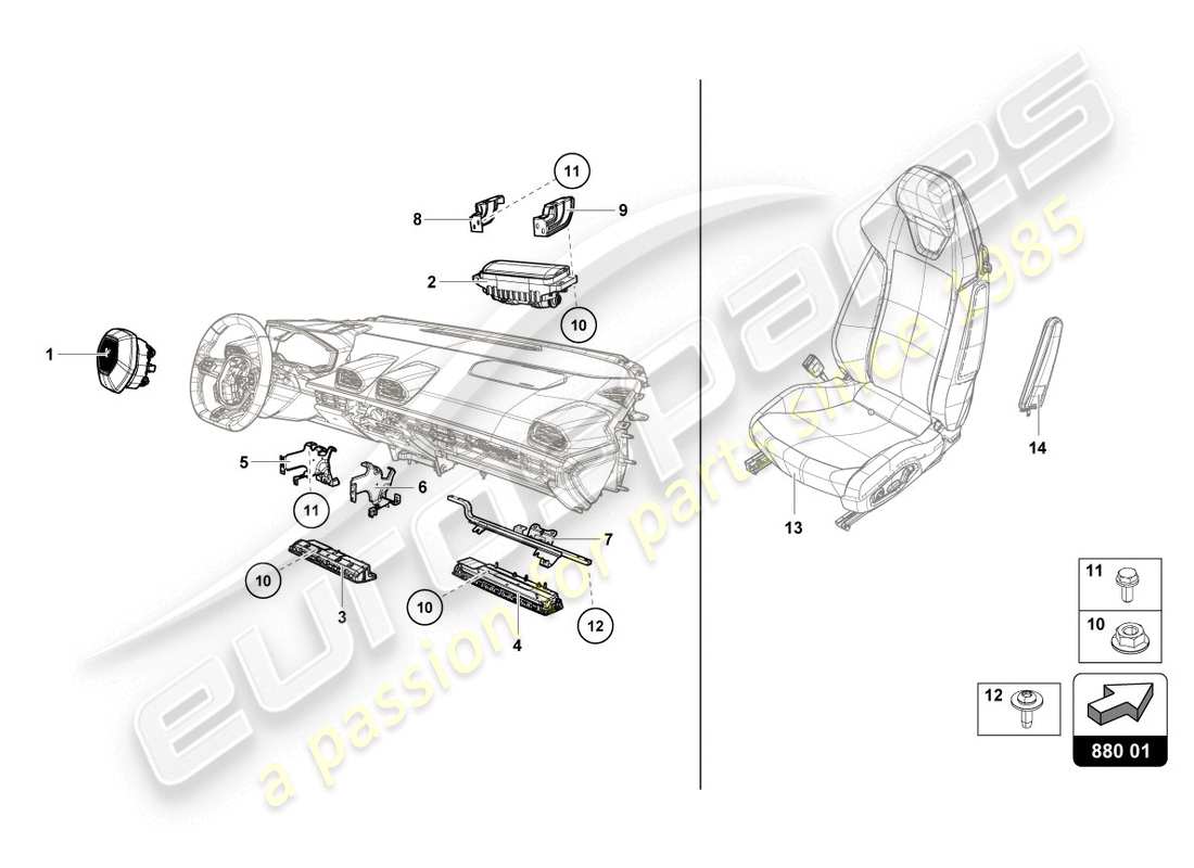 diagramma della parte contenente il codice parte 4g8880204d