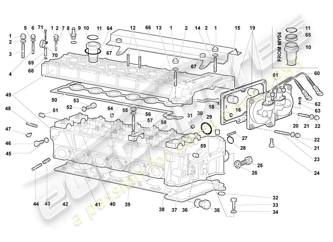 diagramma della parte contenente il codice parte 0011004007