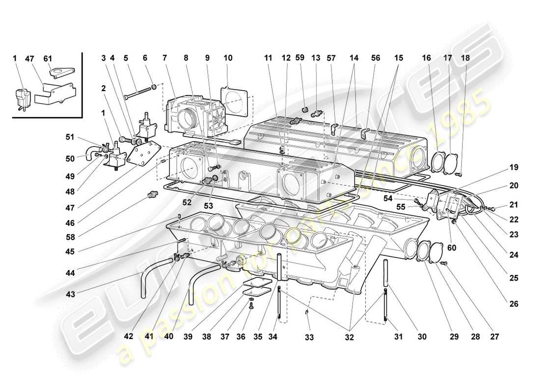 diagramma della parte contenente il codice parte 0013008498