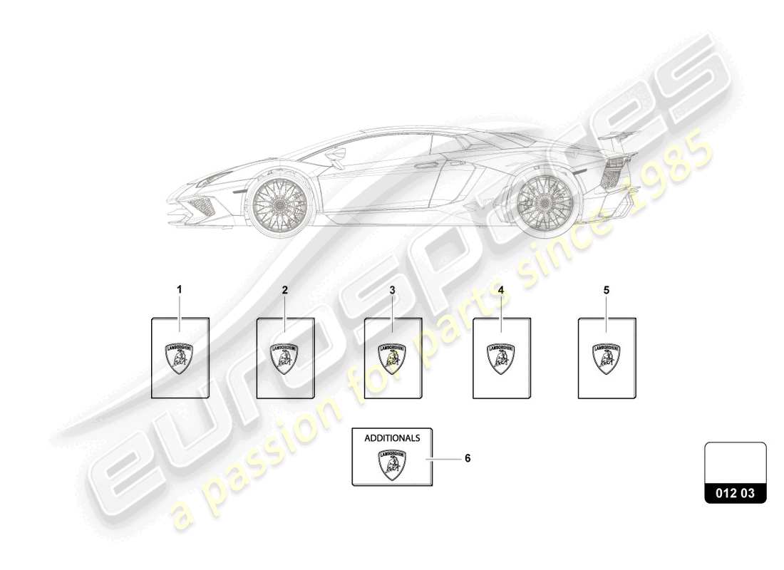 lamborghini lp770-4 svj coupe (2020) 1 imposta la documentazione del veicolo diagramma delle parti