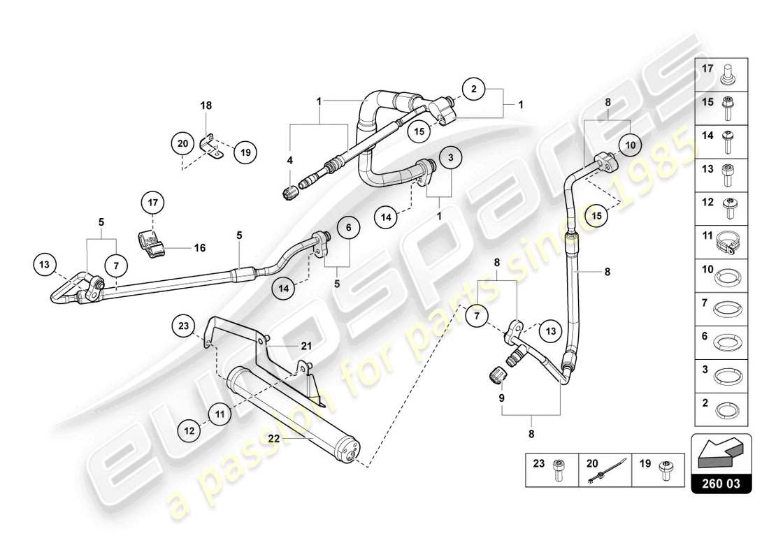 lamborghini lp770-4 svj roadster (2019) aria diagramma delle parti