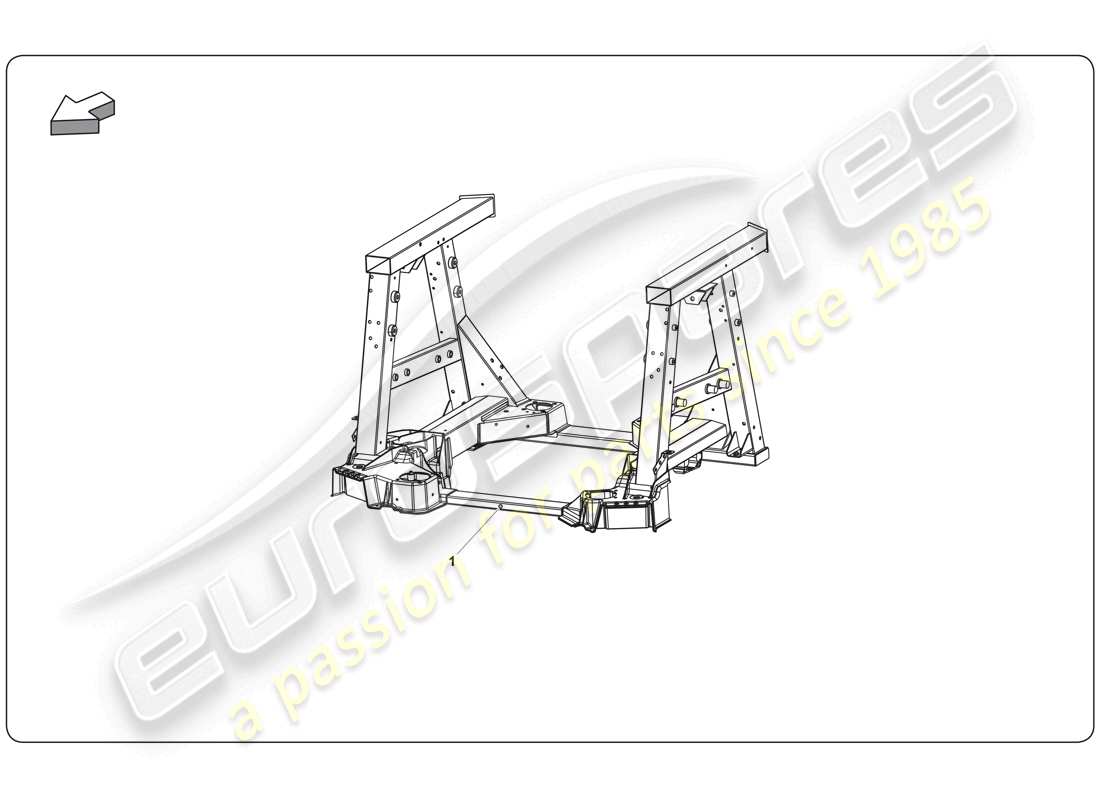 lamborghini super trofeo (2009-2014) elemento telaio diagramma delle parti