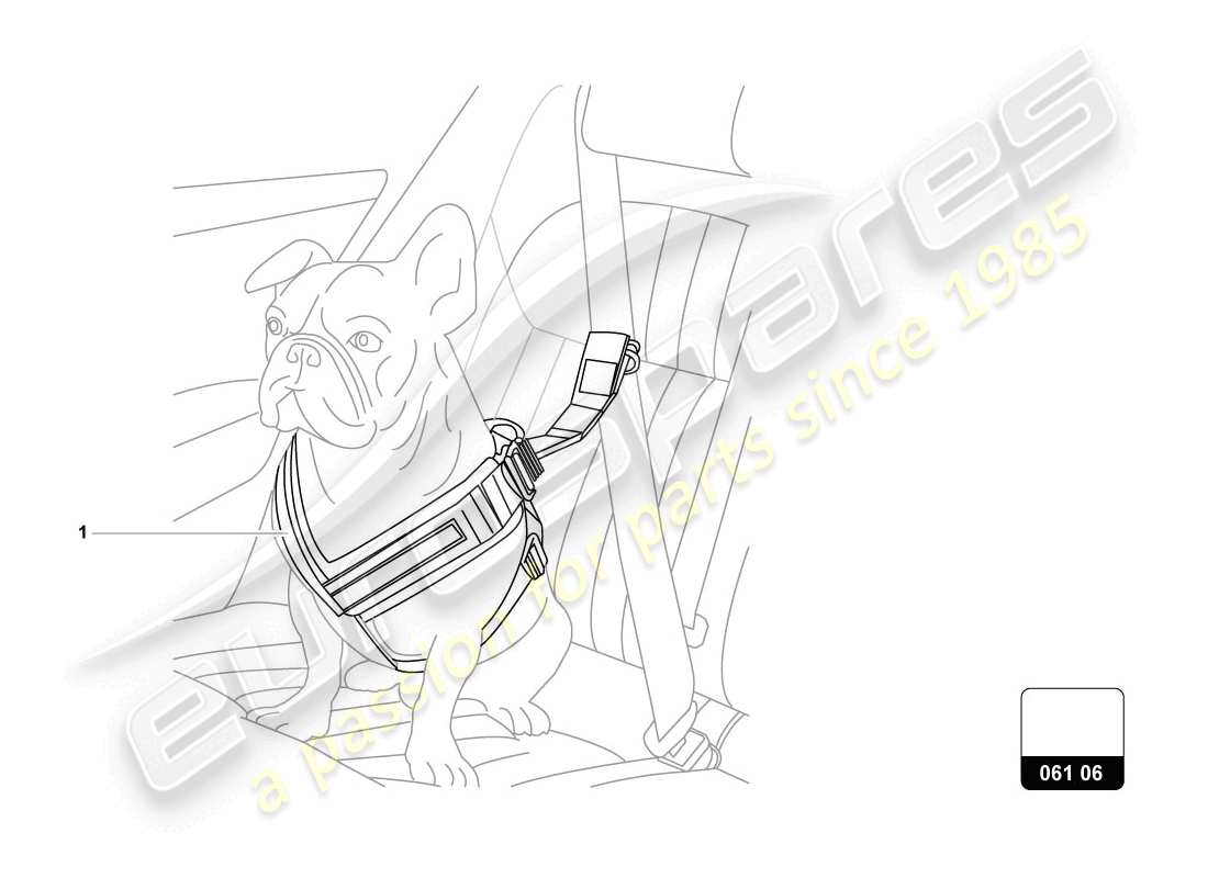 lamborghini urus (accessories) cinture di sicurezza nell'abitacolo schema delle parti