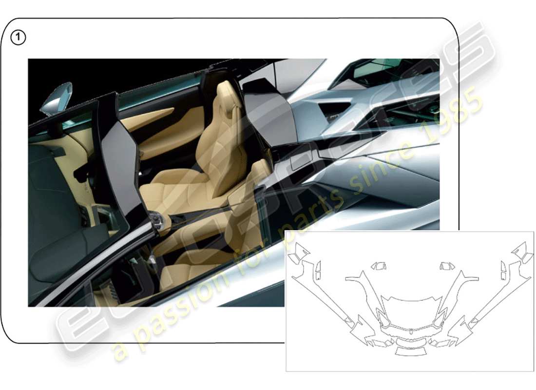 lamborghini accessories (lp770-4 svj coupe) diagramma delle parti del cuscino impatto