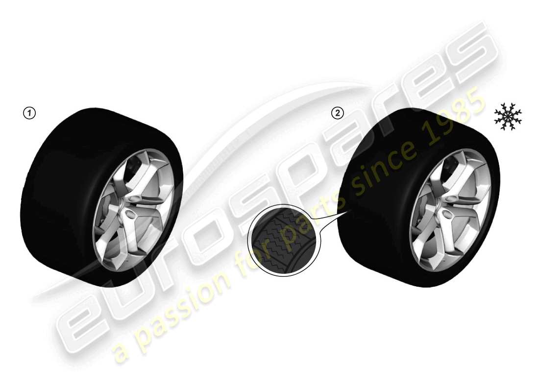 lamborghini huracan lp600-4 zhong coupe (accessories) 1 set pneumatici diagramma delle parti