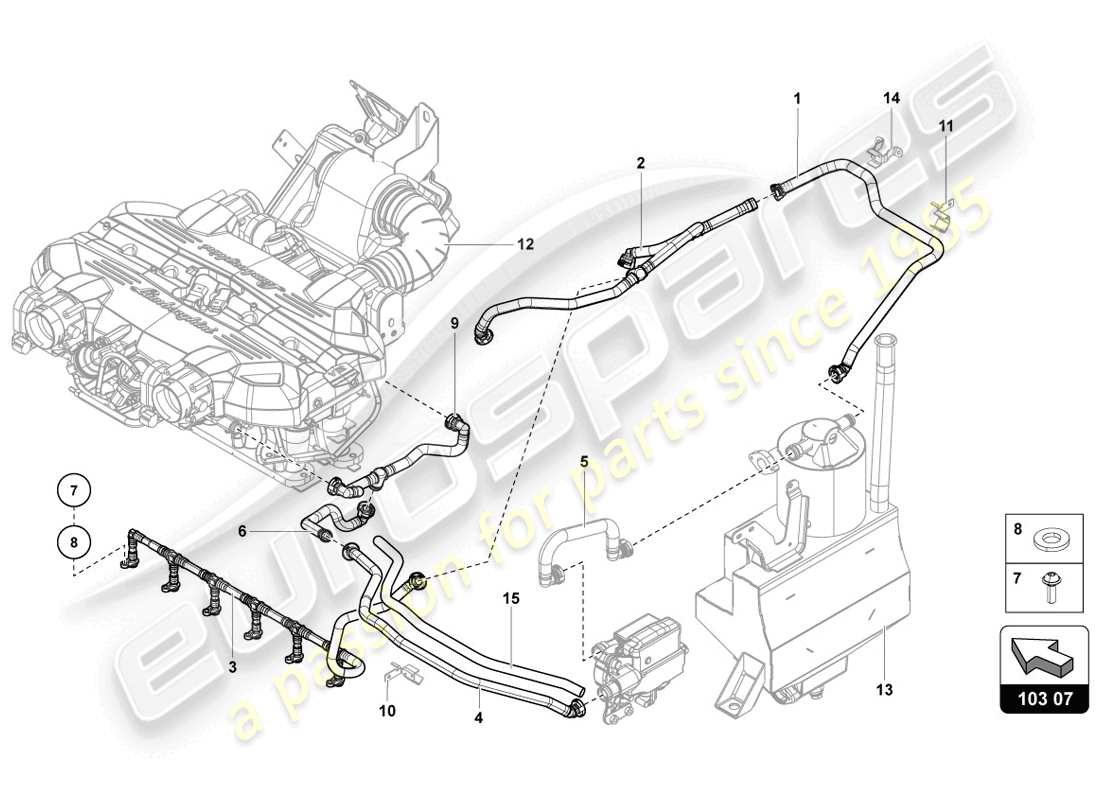 lamborghini lp720-4 coupe 50 (2014) ventilazione per copertura testa cilindro schema parte
