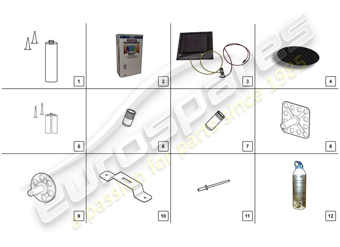 lamborghini lp720-4 coupe 50 (2014) set di riparazione schema delle parti