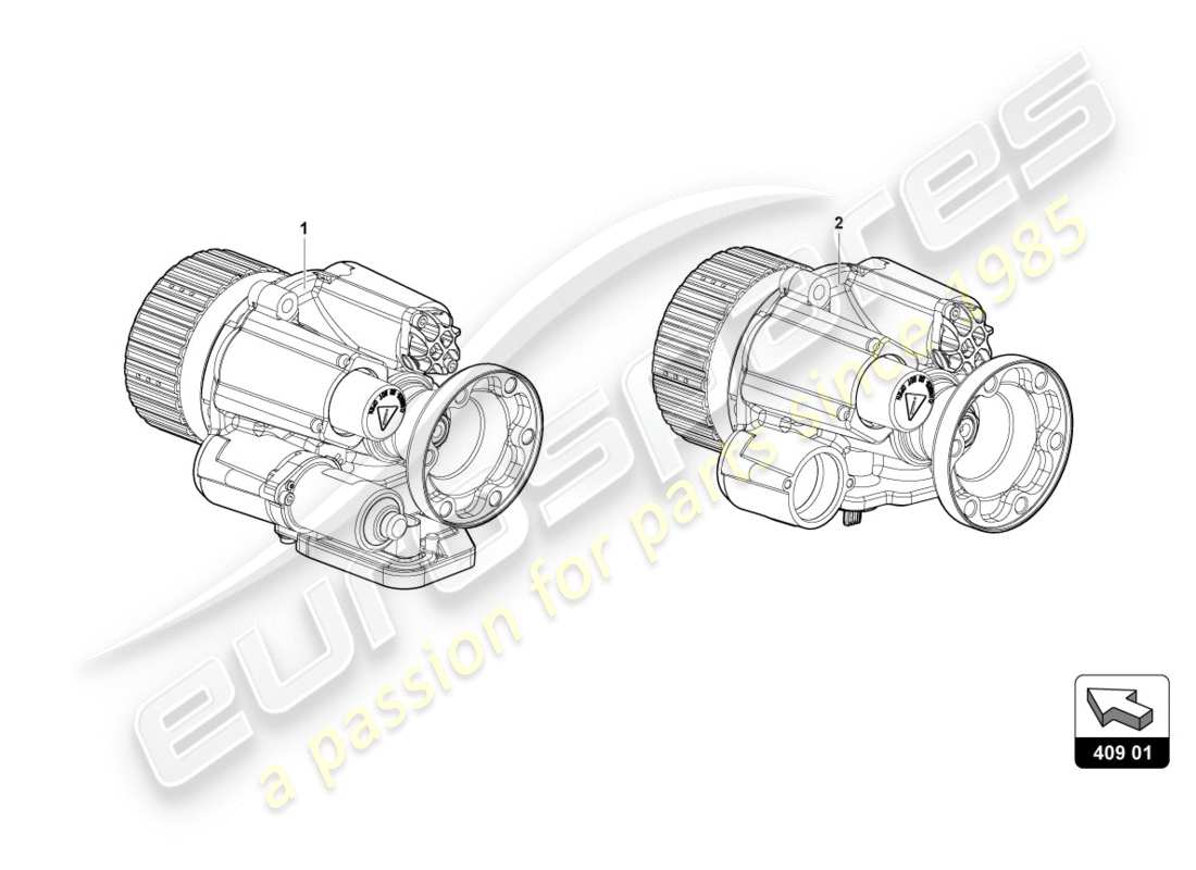 lamborghini centenario coupe (2017) differenziale assale anteriore diagramma delle parti