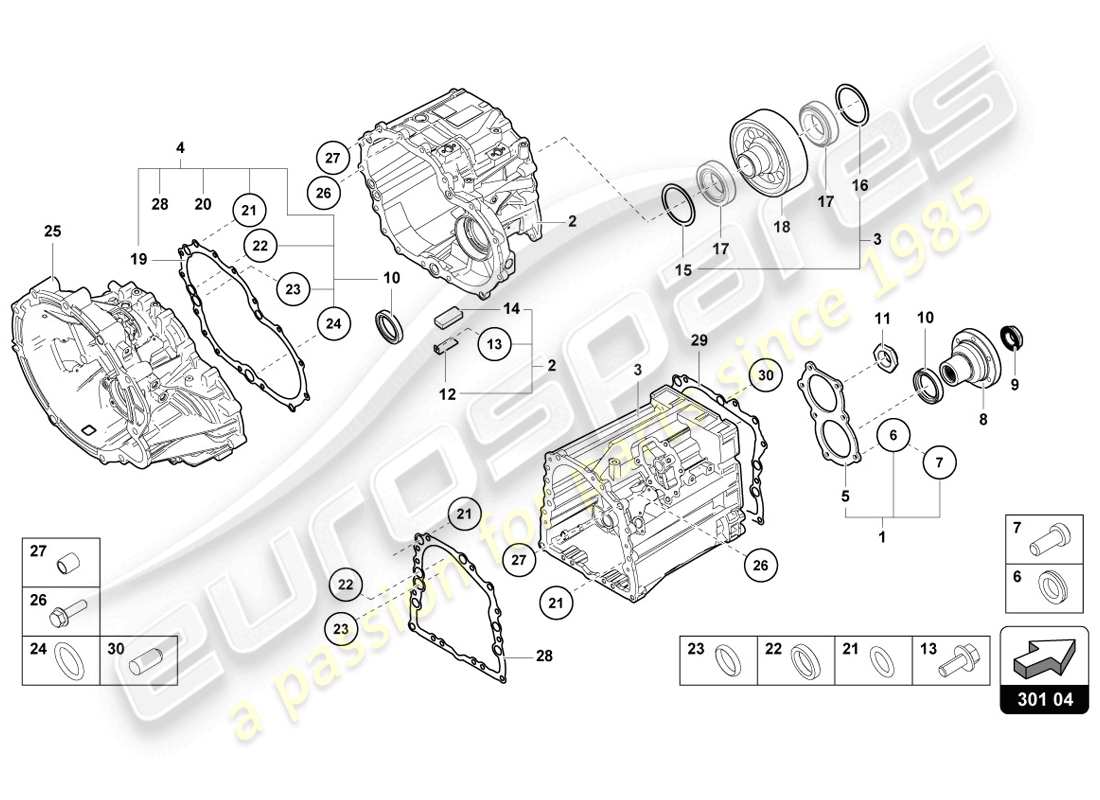 lamborghini 2014 (lp720-4 coupe 50) componenti esterni per cambio schema delle parti