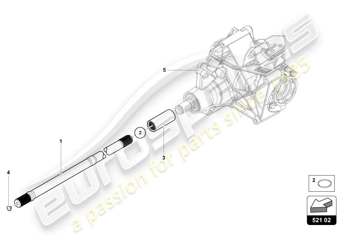 lamborghini lp720-4 coupe 50 (2014) diagramma delle parti dell'albero di entrata