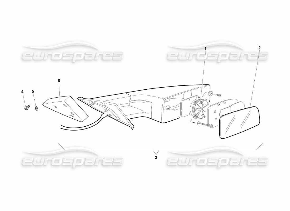 lamborghini murcielago lp670 schema delle parti degli specchietti retrovisori esterni