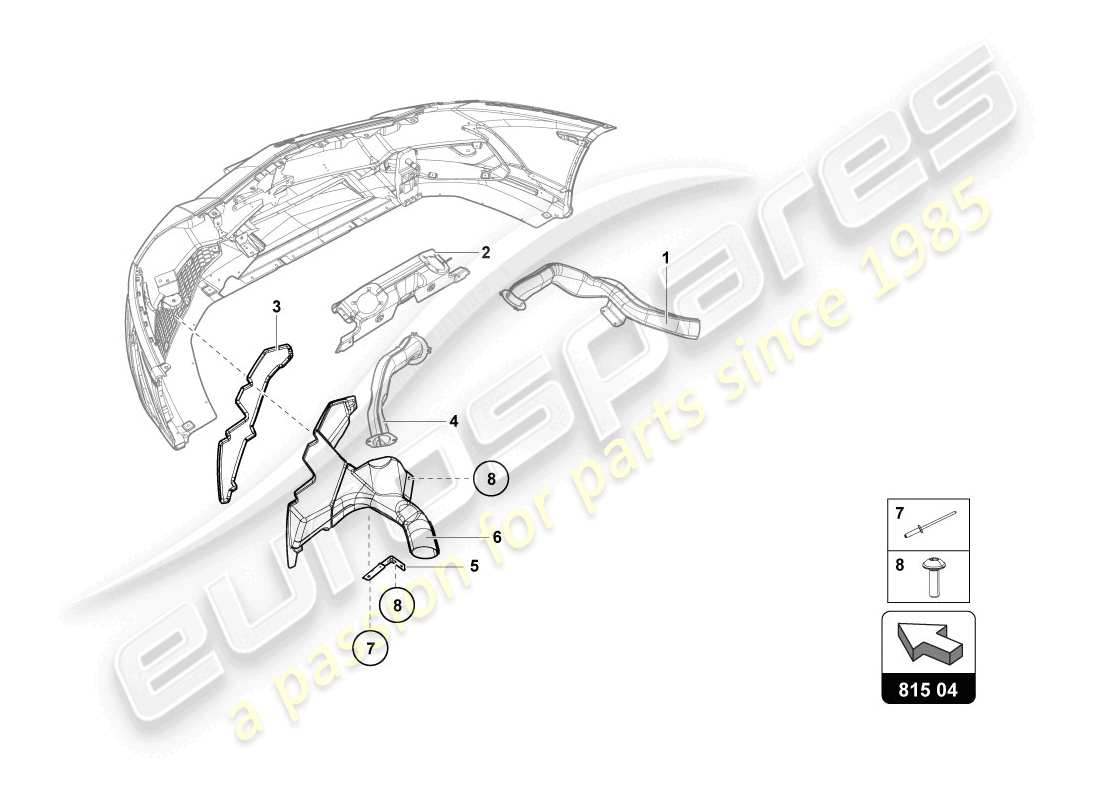 lamborghini lp720-4 coupe 50 (2014) diagramma delle parti guida aria