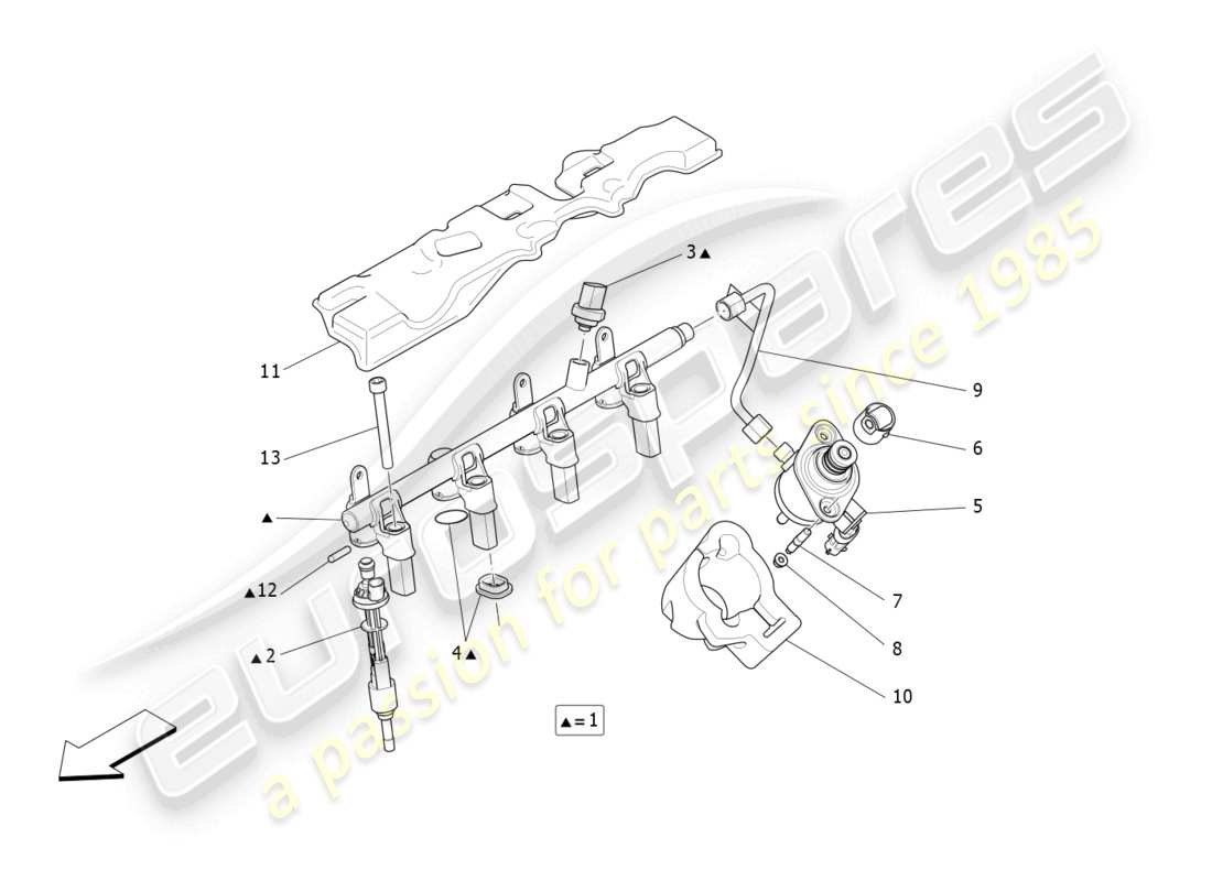 maserati levante gt (2022) pompe del carburante e linee di collegamento diagramma delle parti