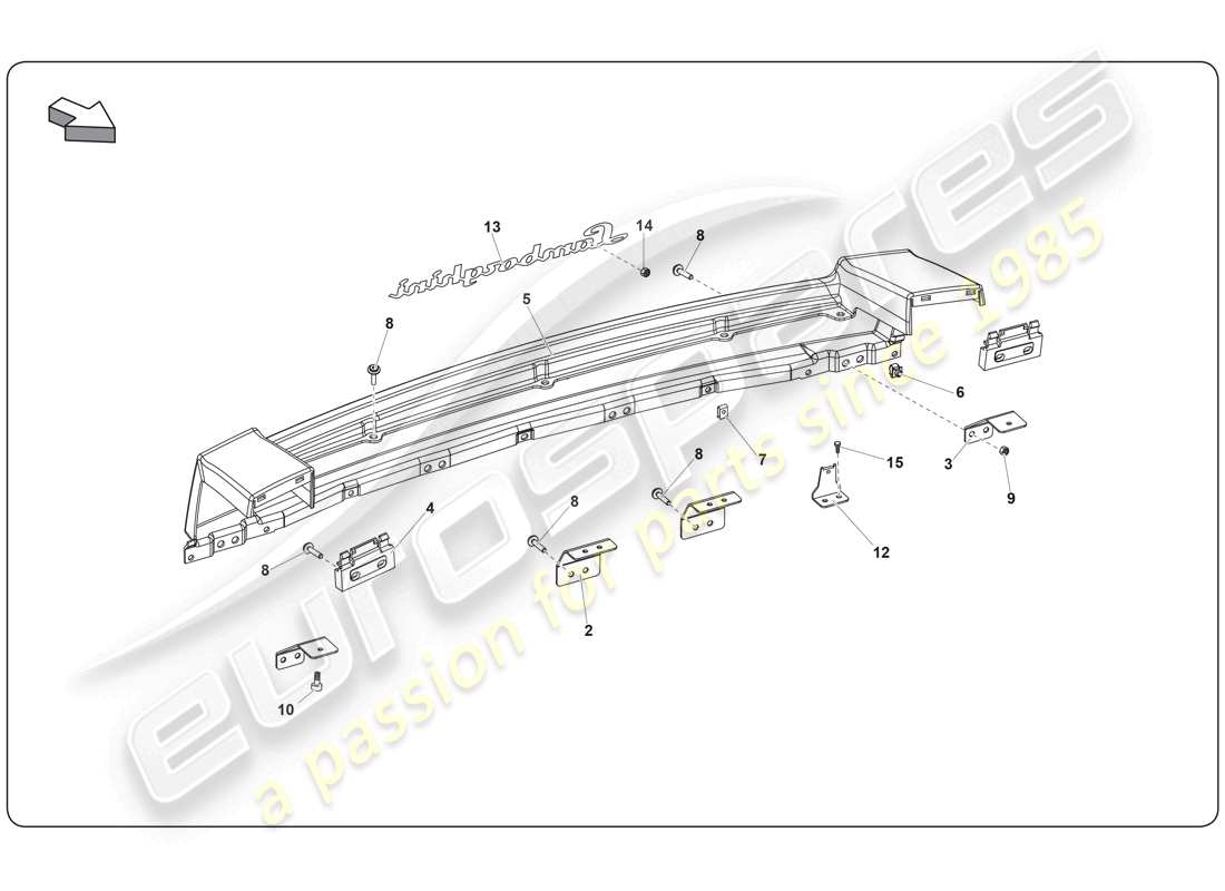 lamborghini super trofeo (2009-2014) diagramma delle parti del corpo