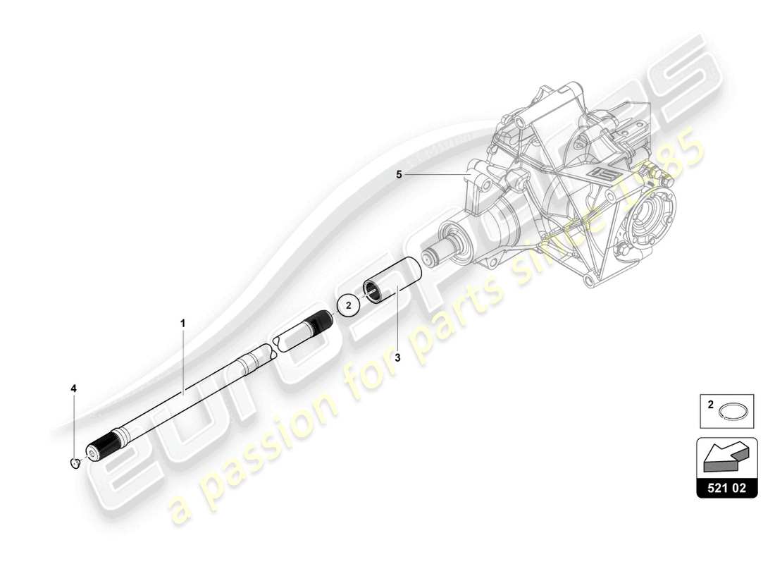 lamborghini lp750-4 sv coupe (2017) diagramma delle parti dell'albero di entrata