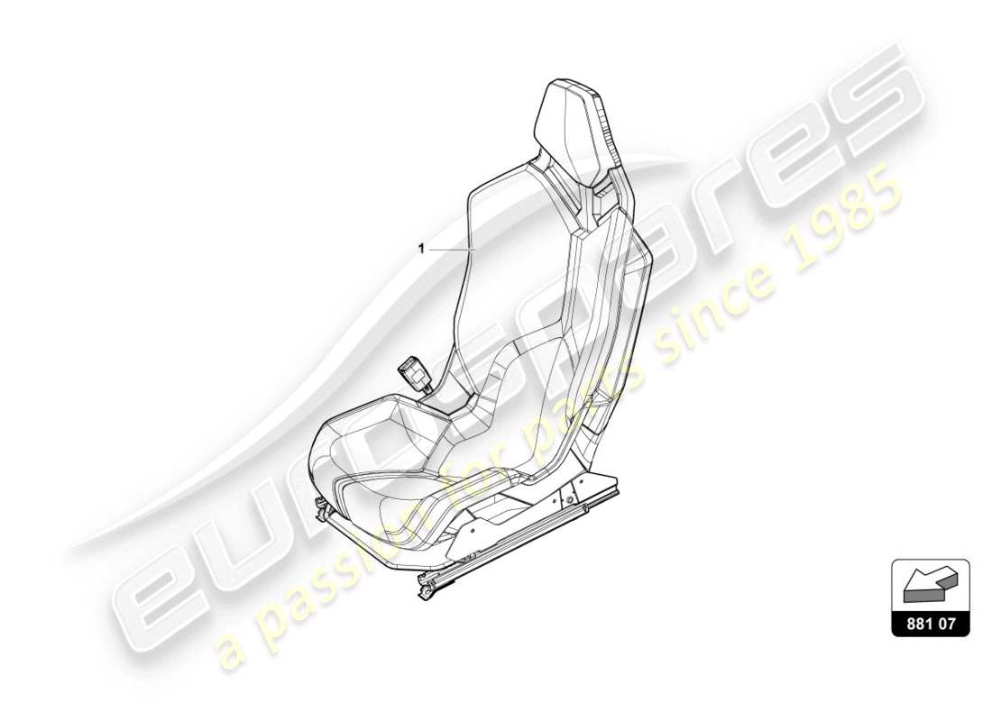 lamborghini lp610-4 coupe (2017) sedile sportivo diagramma delle parti