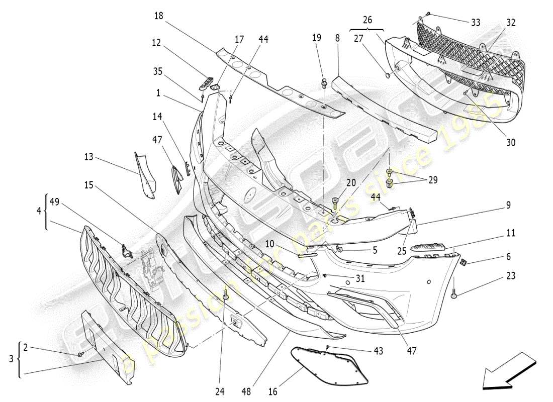 diagramma della parte contenente il codice parte 673008253