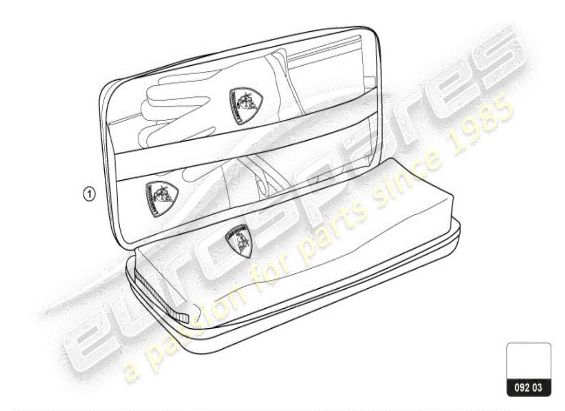 lamborghini urus (accessories) schema delle parti dell'attrezzatura di sicurezza