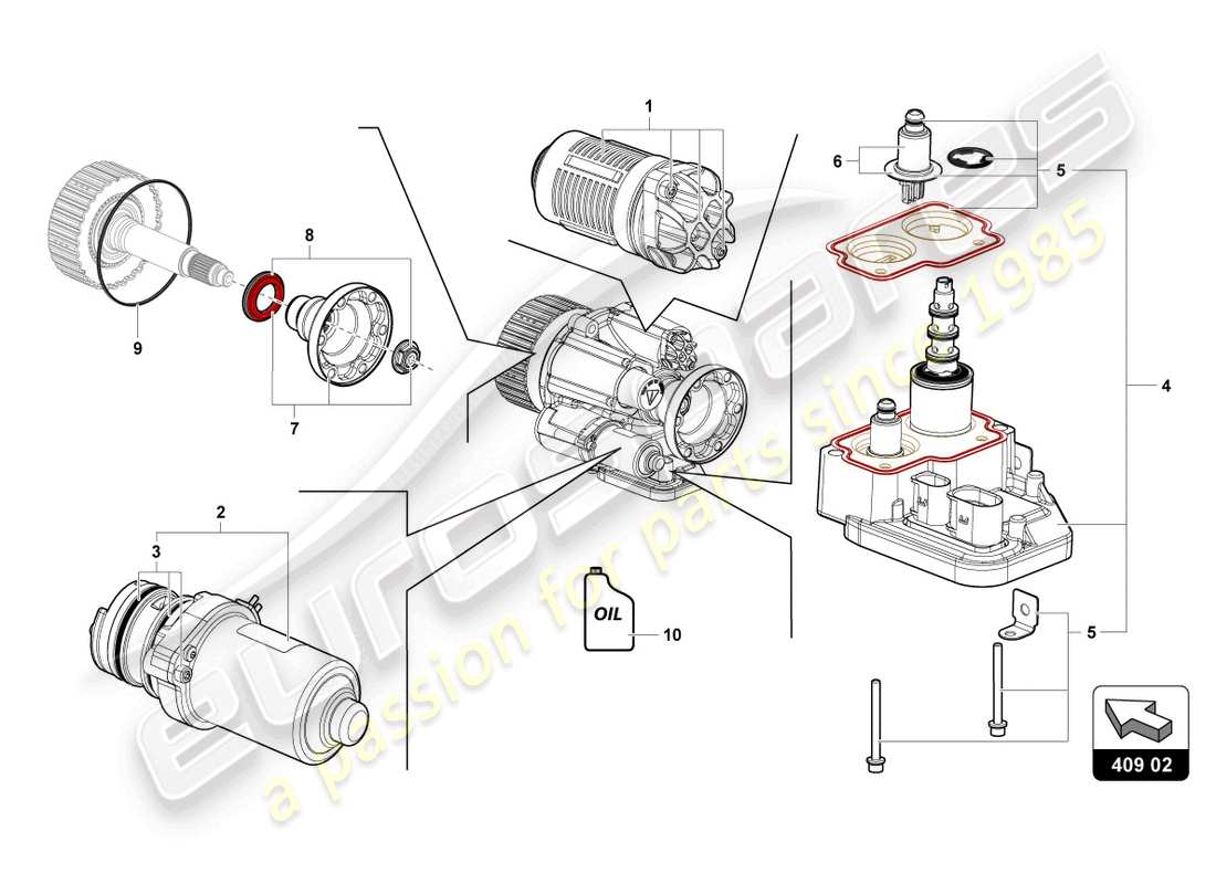 lamborghini 2015 (lp700-4 coupe) schema delle parti filtro olio