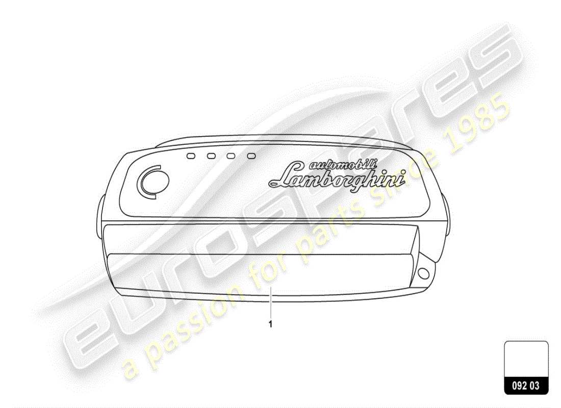 lamborghini urus (accessories) caricabatterie diagramma delle parti
