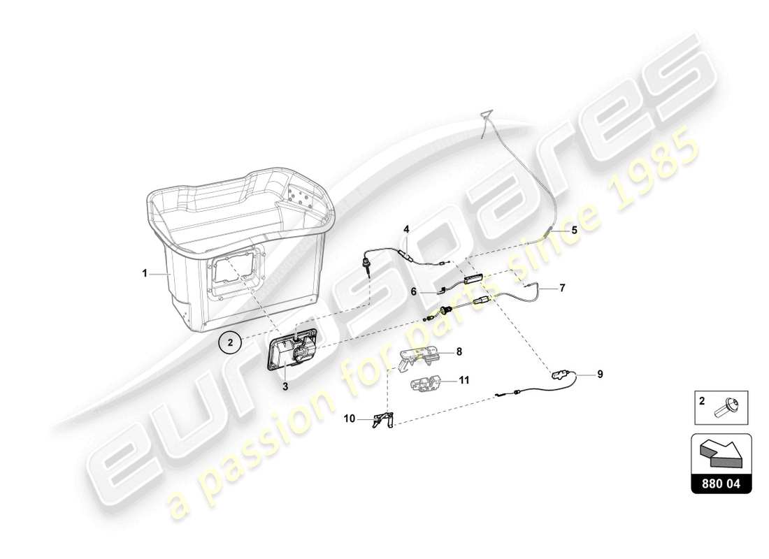 lamborghini 2014 (lp700-4 roadster) diagramma della parte del petto