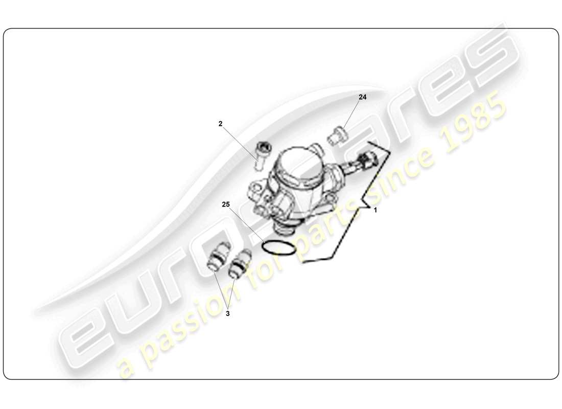 lamborghini super trofeo (2009-2014) schema delle parti della pompa del carburante