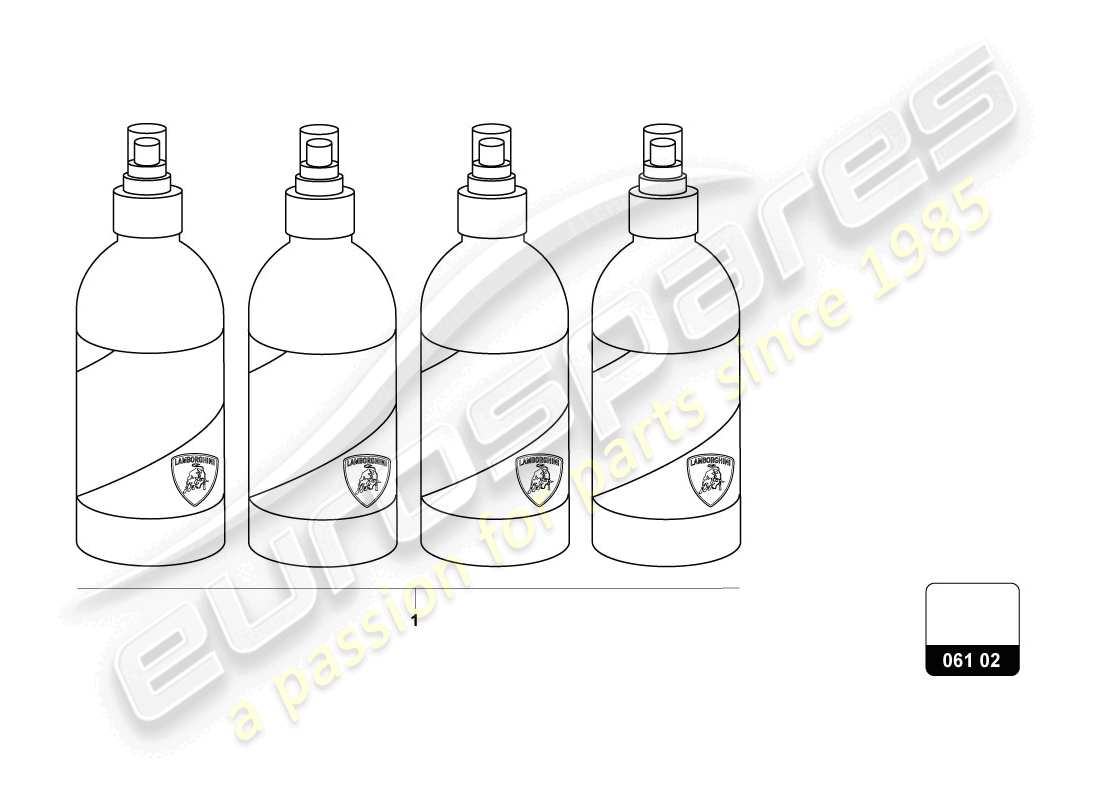 lamborghini urus (accessories) set detergente diagramma delle parti
