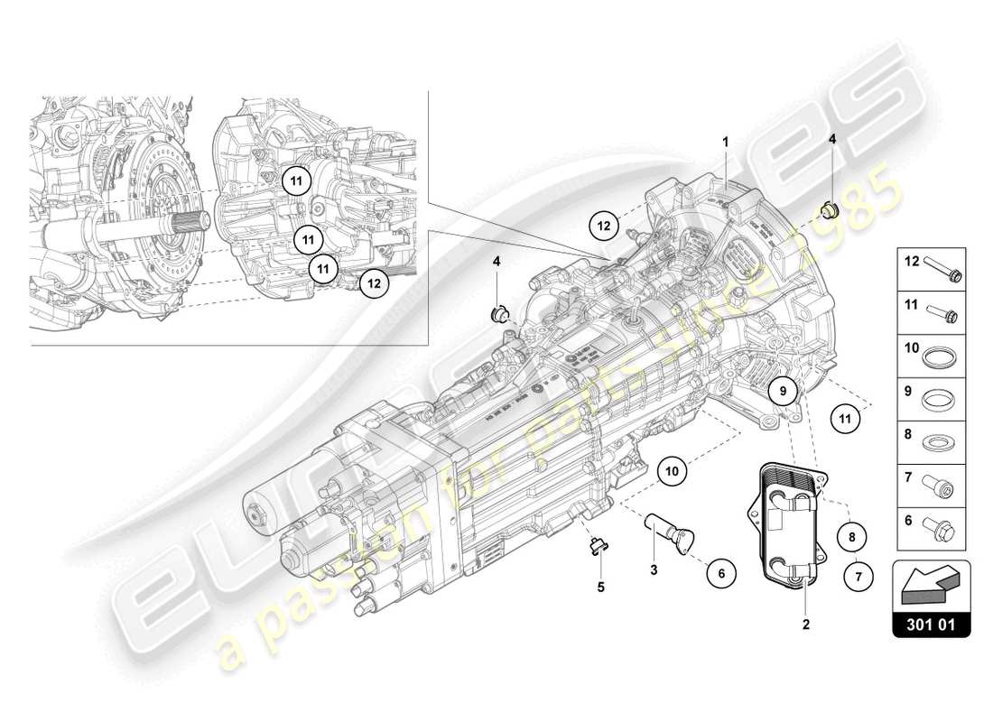 lamborghini 2020 (lp740-4 s roadster) schema delle parti filtro olio