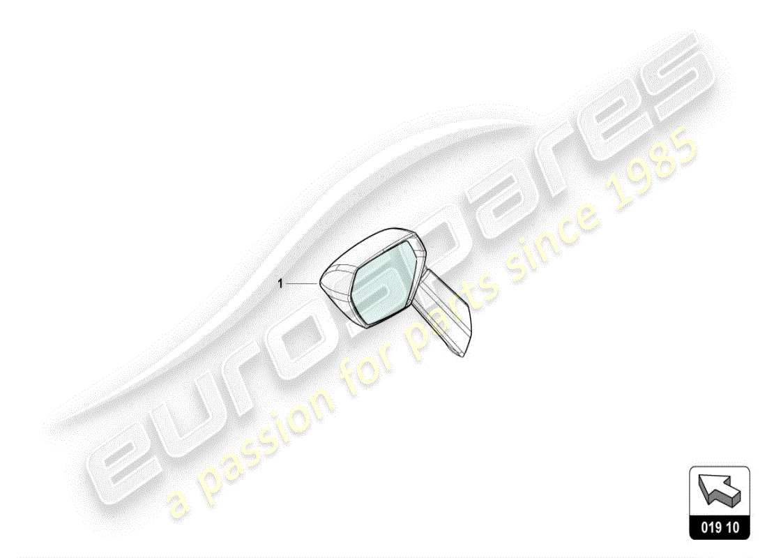 lamborghini huracan lp580-2 spyder (accessories) borsa per specchio esterno schema delle parti