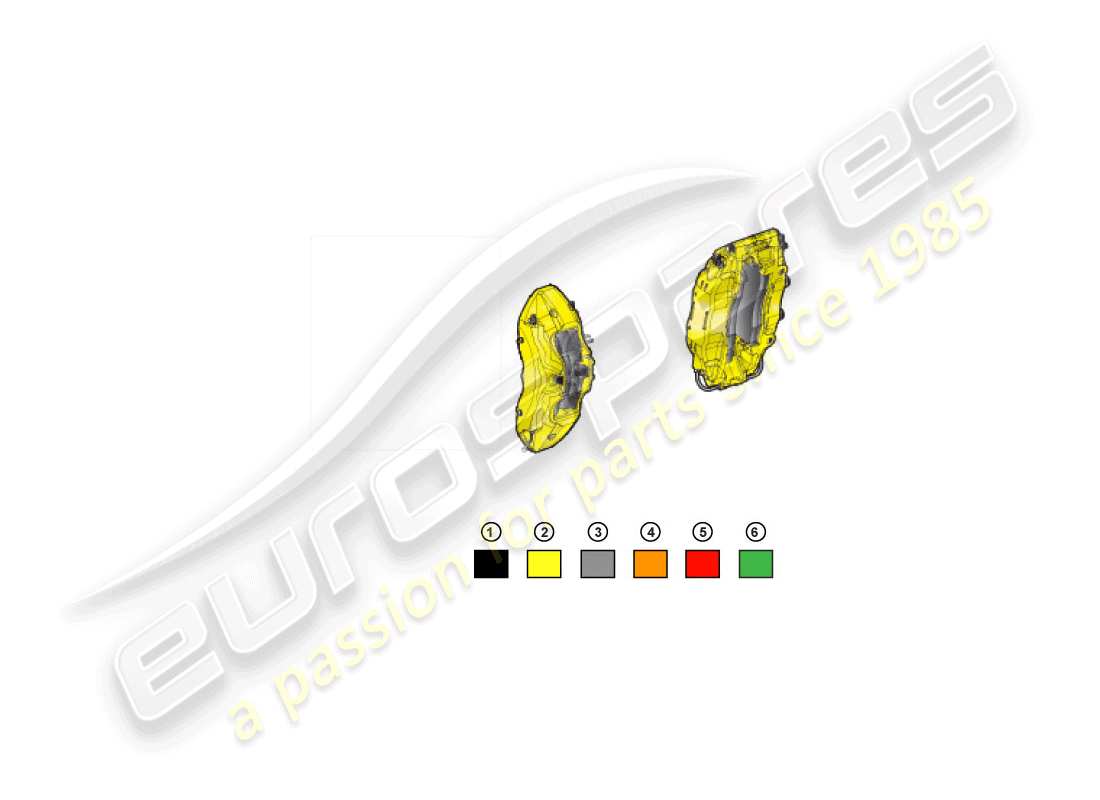 lamborghini huracan lp610-4 avio (accessories) set di riparazione pinza freno diagramma delle parti