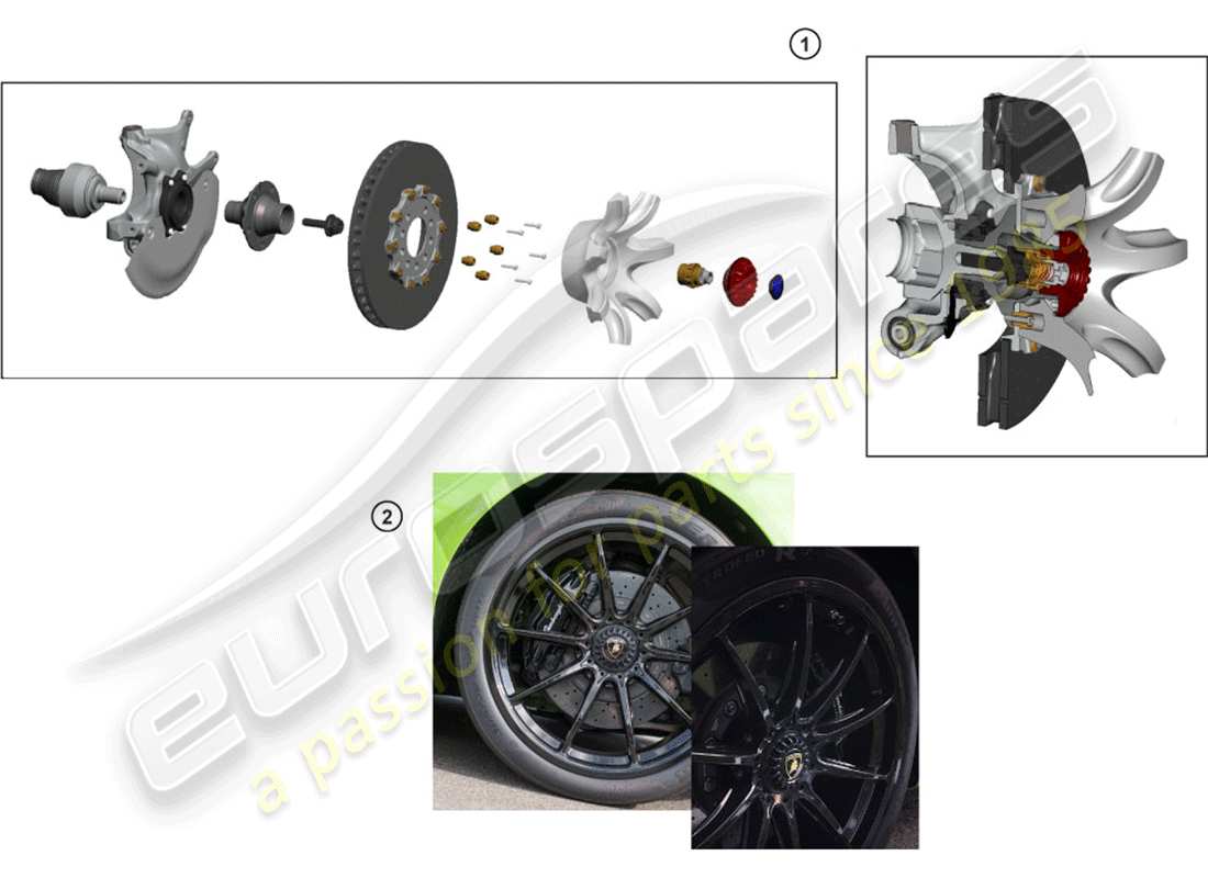 lamborghini huracan lp580-2 spyder (accessories) schema delle parti del kit di installazione