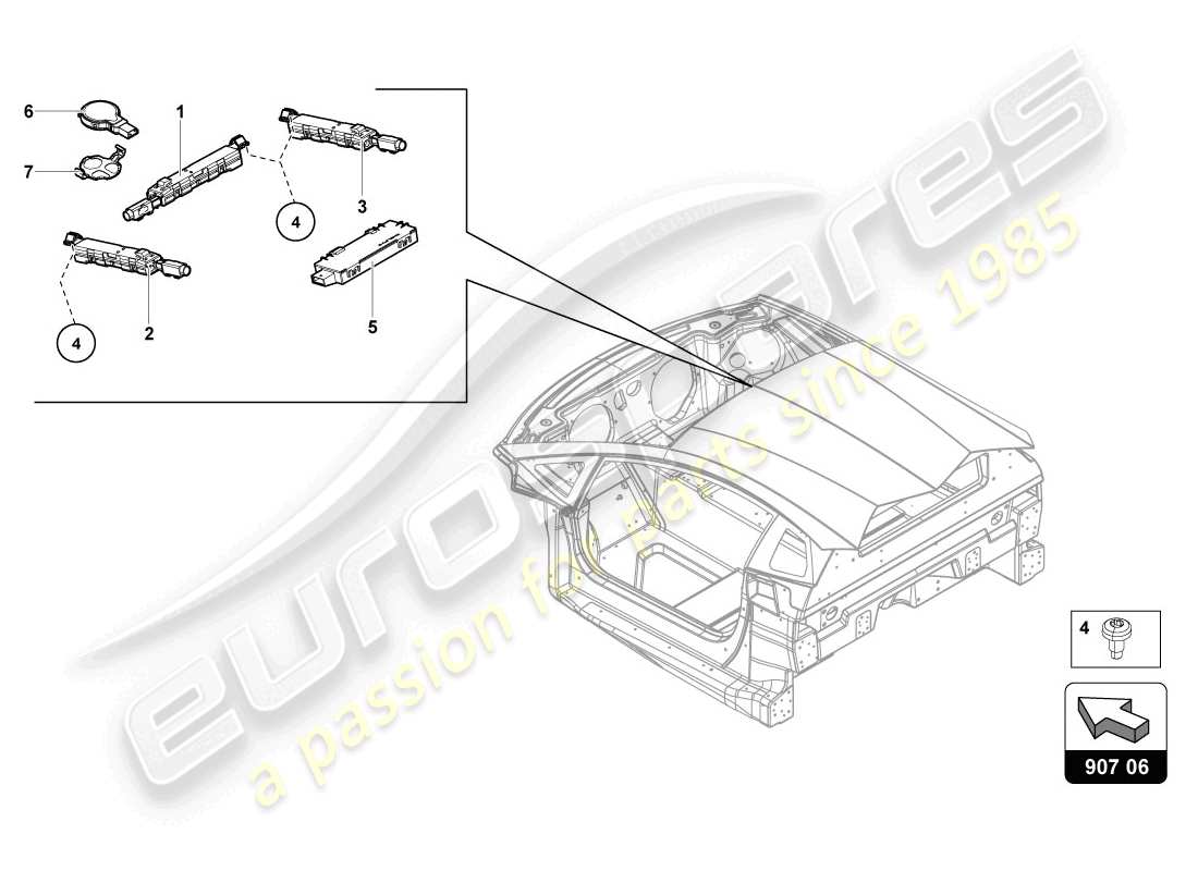 lamborghini lp720-4 coupe 50 (2014) aerea diagramma delle parti