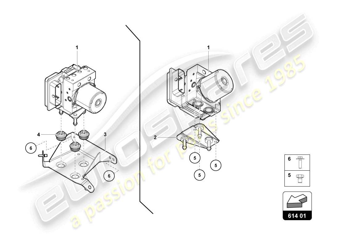 lamborghini 2014 (lp720-4 coupe 50) unità abs con centralina schema delle parti