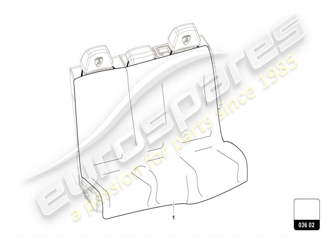 lamborghini urus (accessories) cuscino del sedile diagramma delle parti