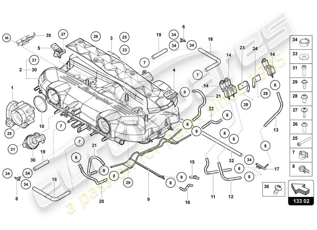 diagramma della parte contenente il codice parte 07m131847c