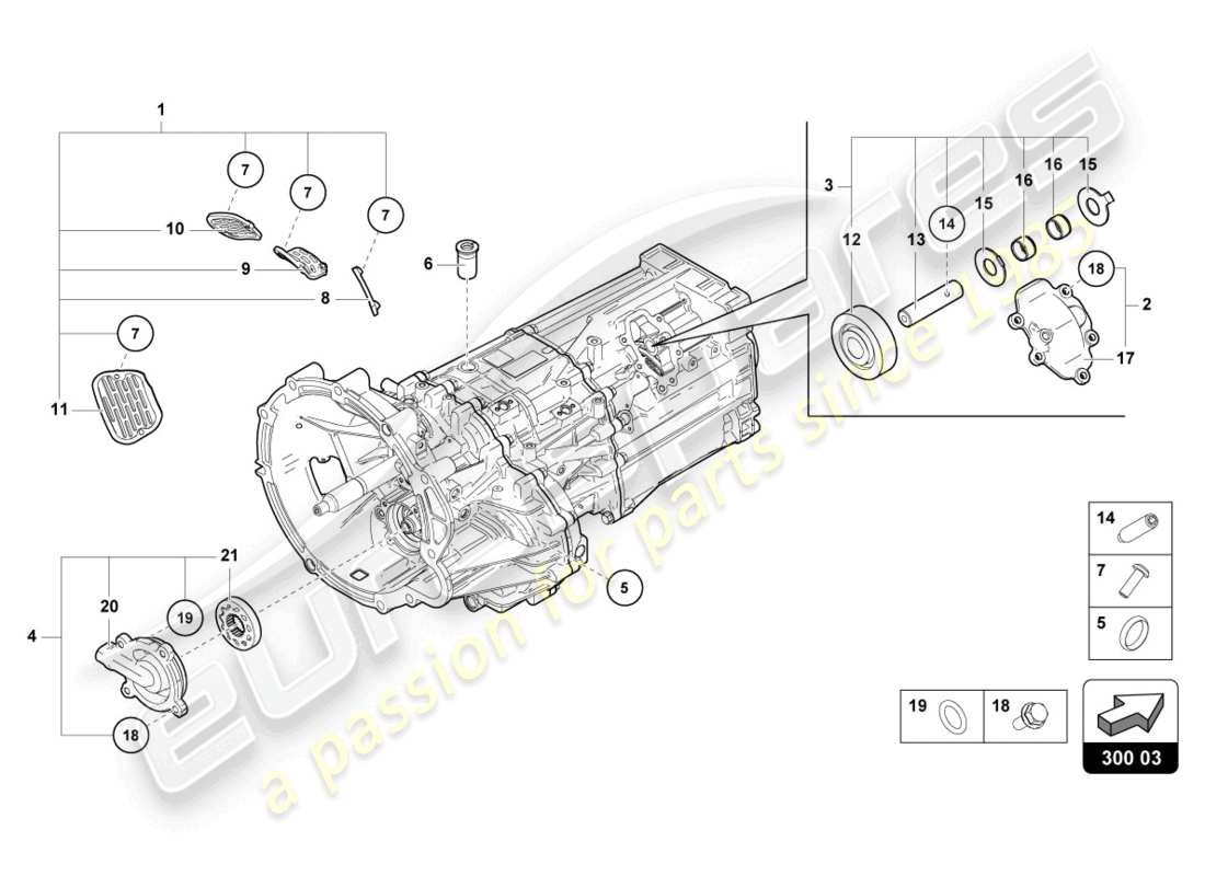 lamborghini lp740-4 s coupe (2021) componenti esterni per cambio schema delle parti