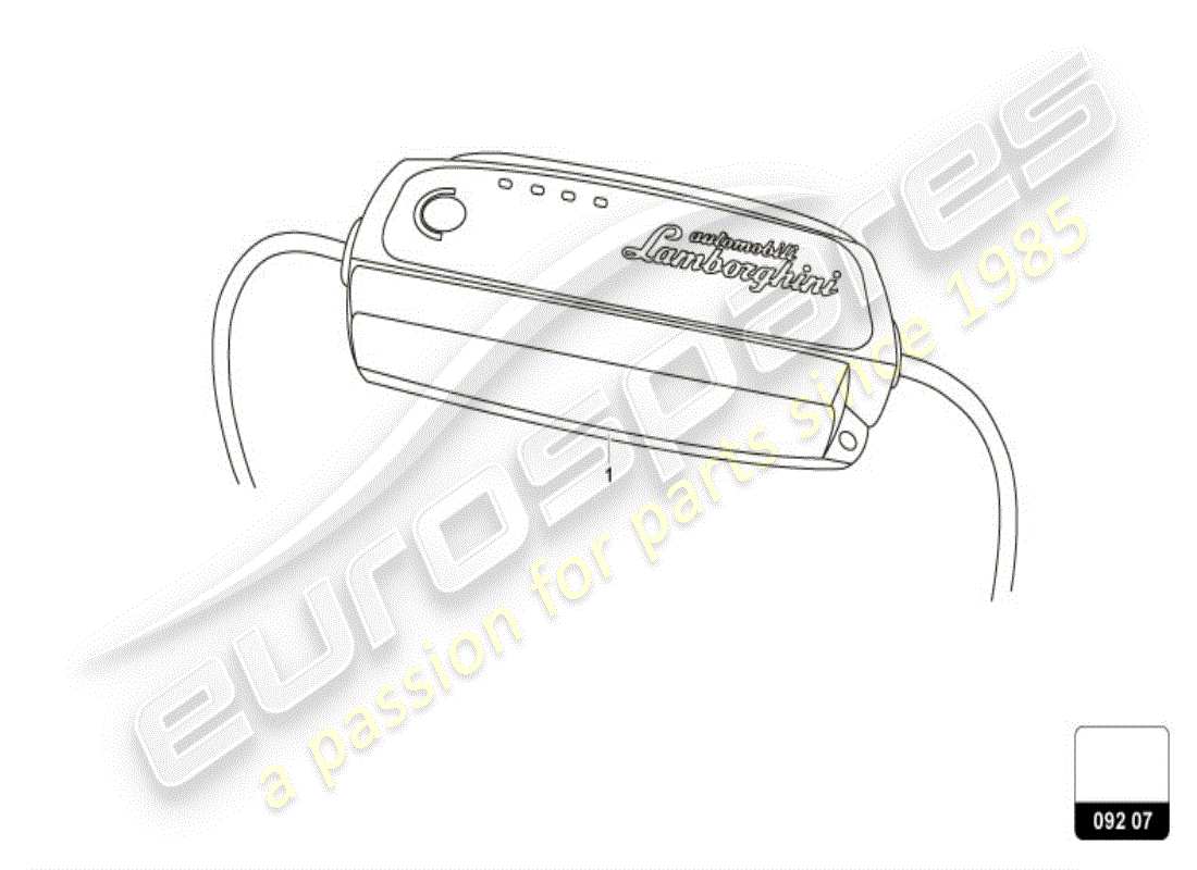 lamborghini huracan lp580-2 spyder (accessories) diagramma delle parti del caricabatteria