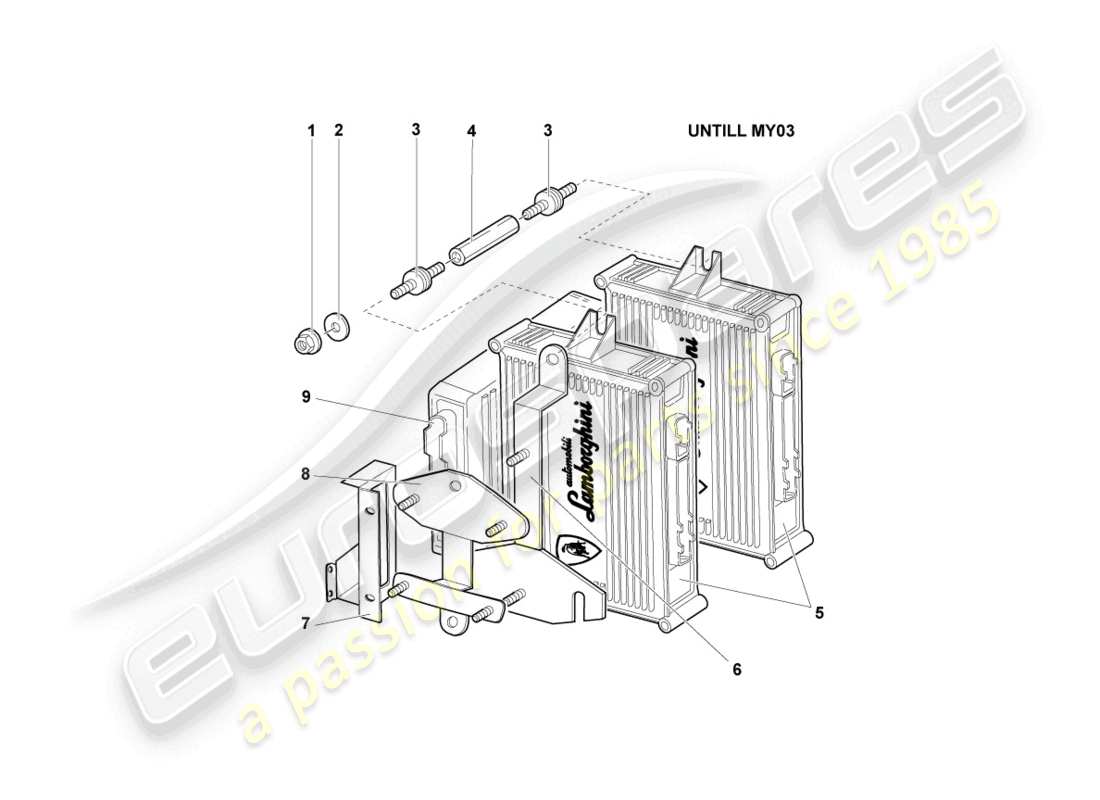 lamborghini murcielago coupe (2003) centralina per pompa di iniezione schema particolare