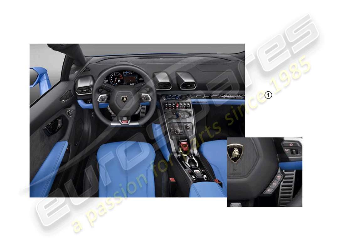 lamborghini huracan lp580-2 spyder (accessories) schema delle parti del kit di installazione