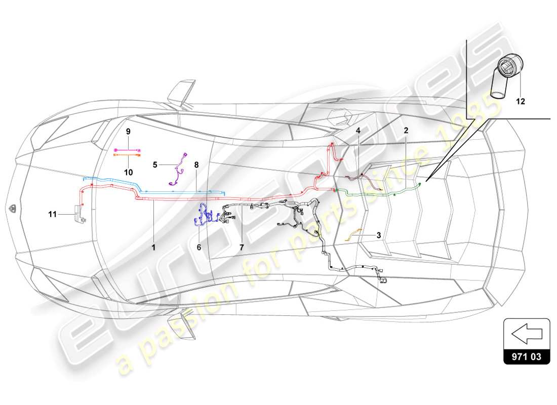 diagramma della parte contenente il codice parte 470915521