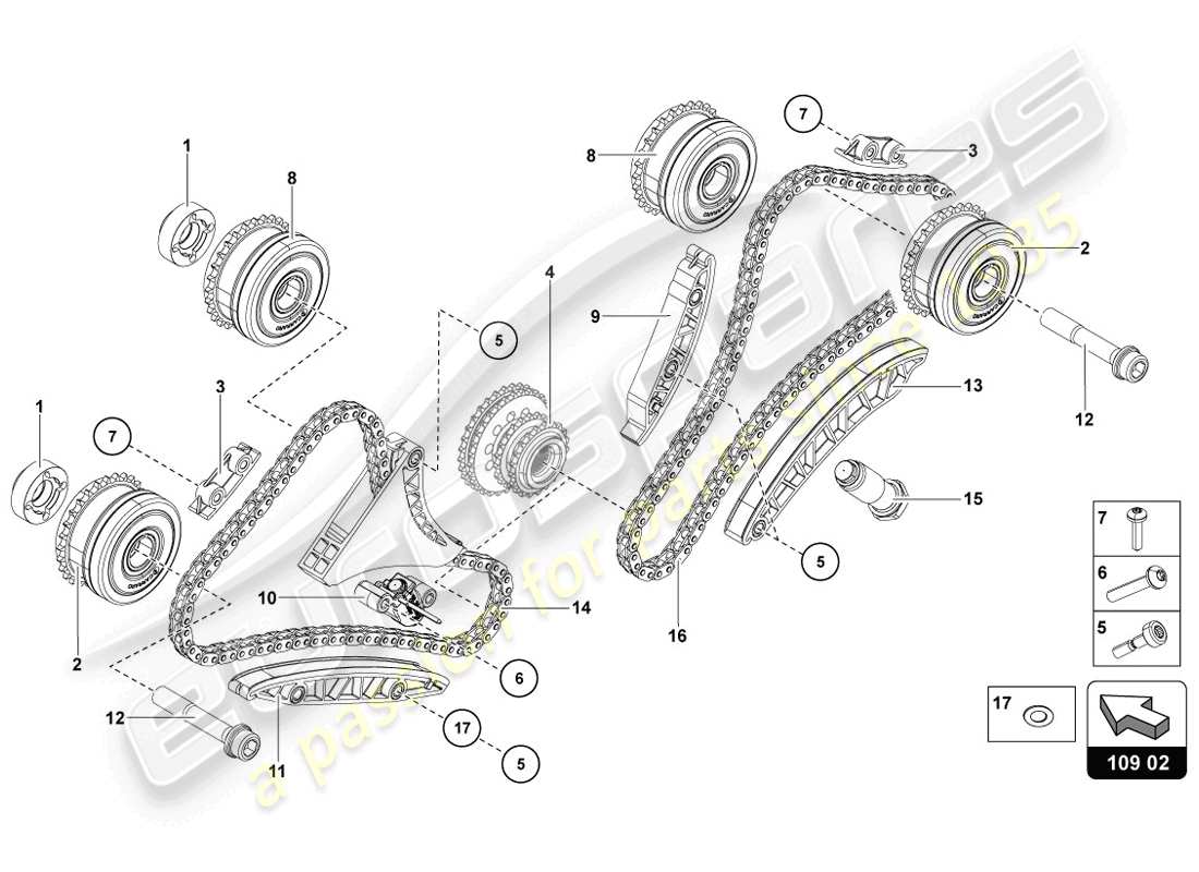 diagramma della parte contenente il codice parte 07m109423b