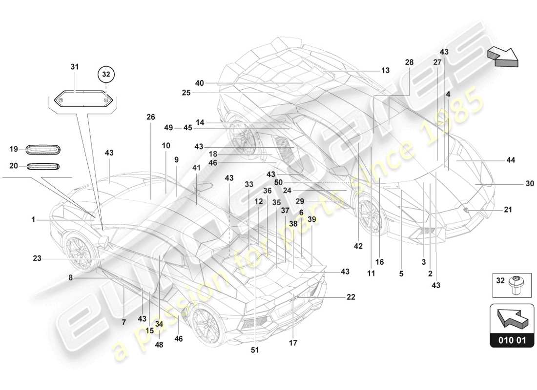 diagramma della parte contenente il codice parte 1c0010332