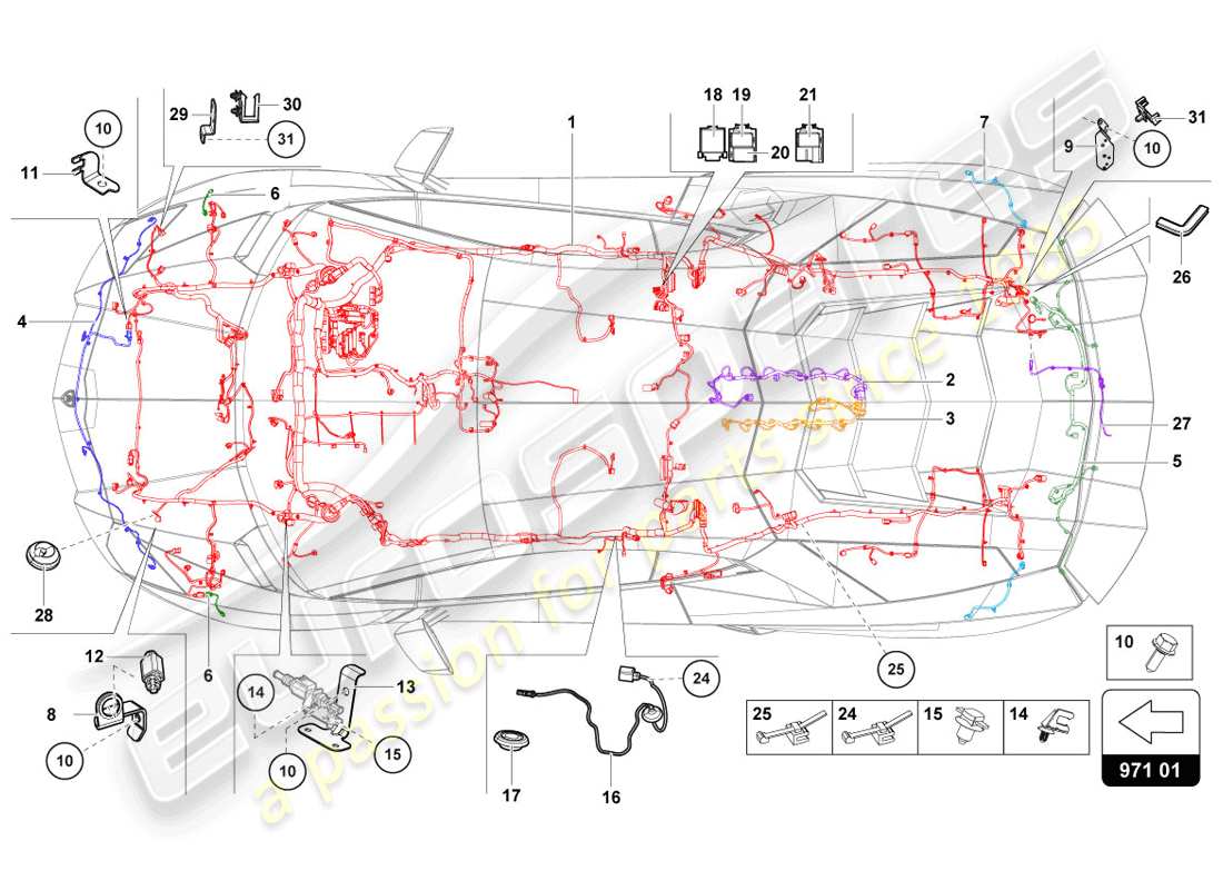 diagramma della parte contenente il codice parte 470820536