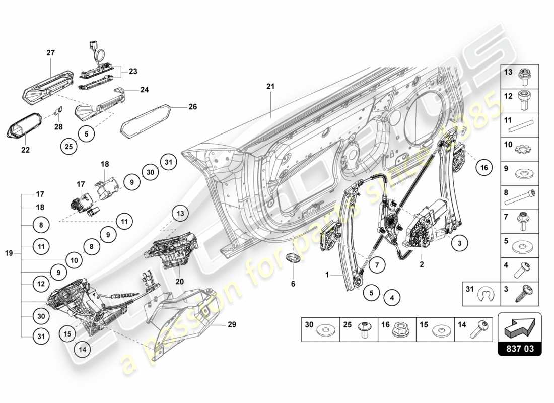 diagramma della parte contenente il codice parte 470837160