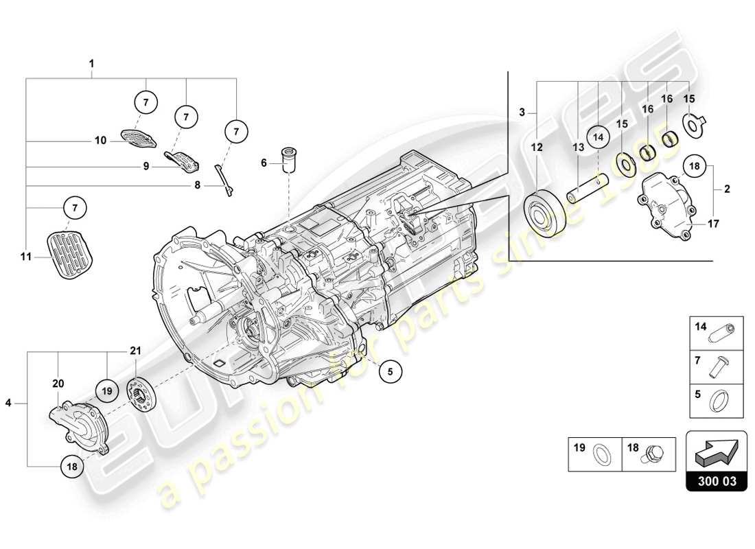 lamborghini lp720-4 coupe 50 (2014) componenti esterni per cambio diagramma delle parti