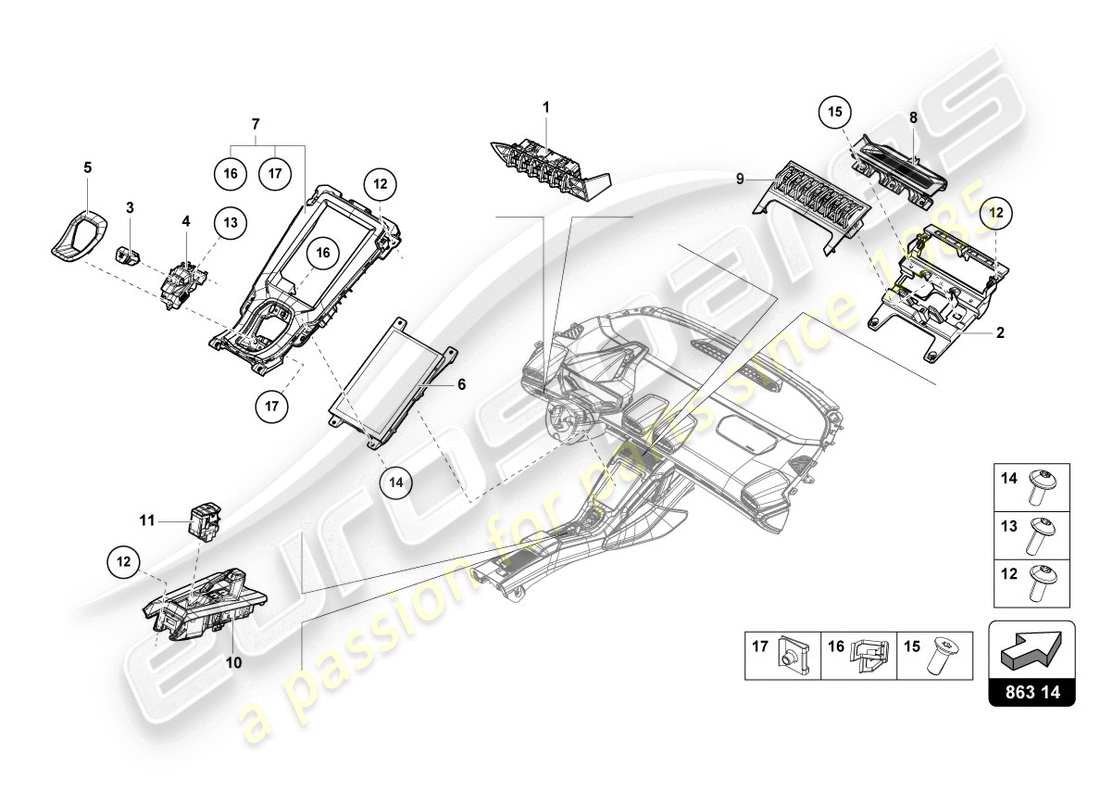 diagramma della parte contenente il codice parte 4t0927225b