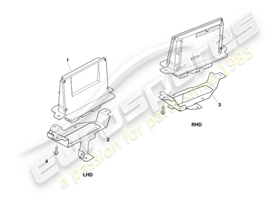aston martin v8 vantage (2011) diagramma delle parti del controllo elettronico del motore